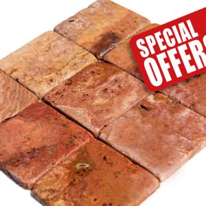 red travertine tumbled tiles sepcial offer